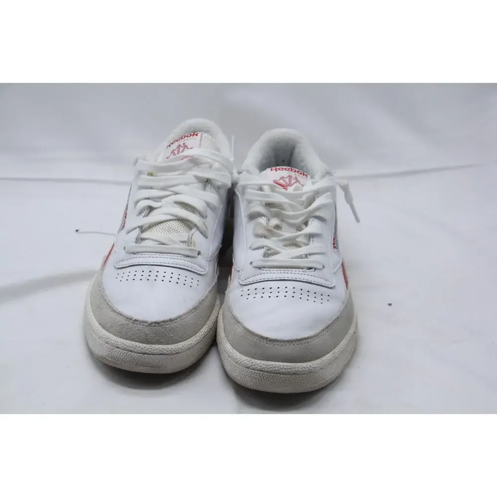 Reebok Club C Revenge Shoes Mens Size 9 Chalk Whit Semi Orange Flare Sneakers